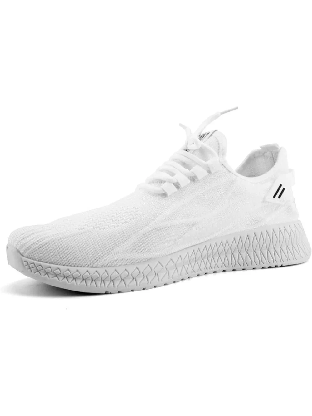 Men's White Running Shoes Non Slip Athletic Fashion Lightweight Mesh Sneakers